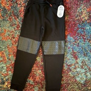 Kids joggers with faux leather knees